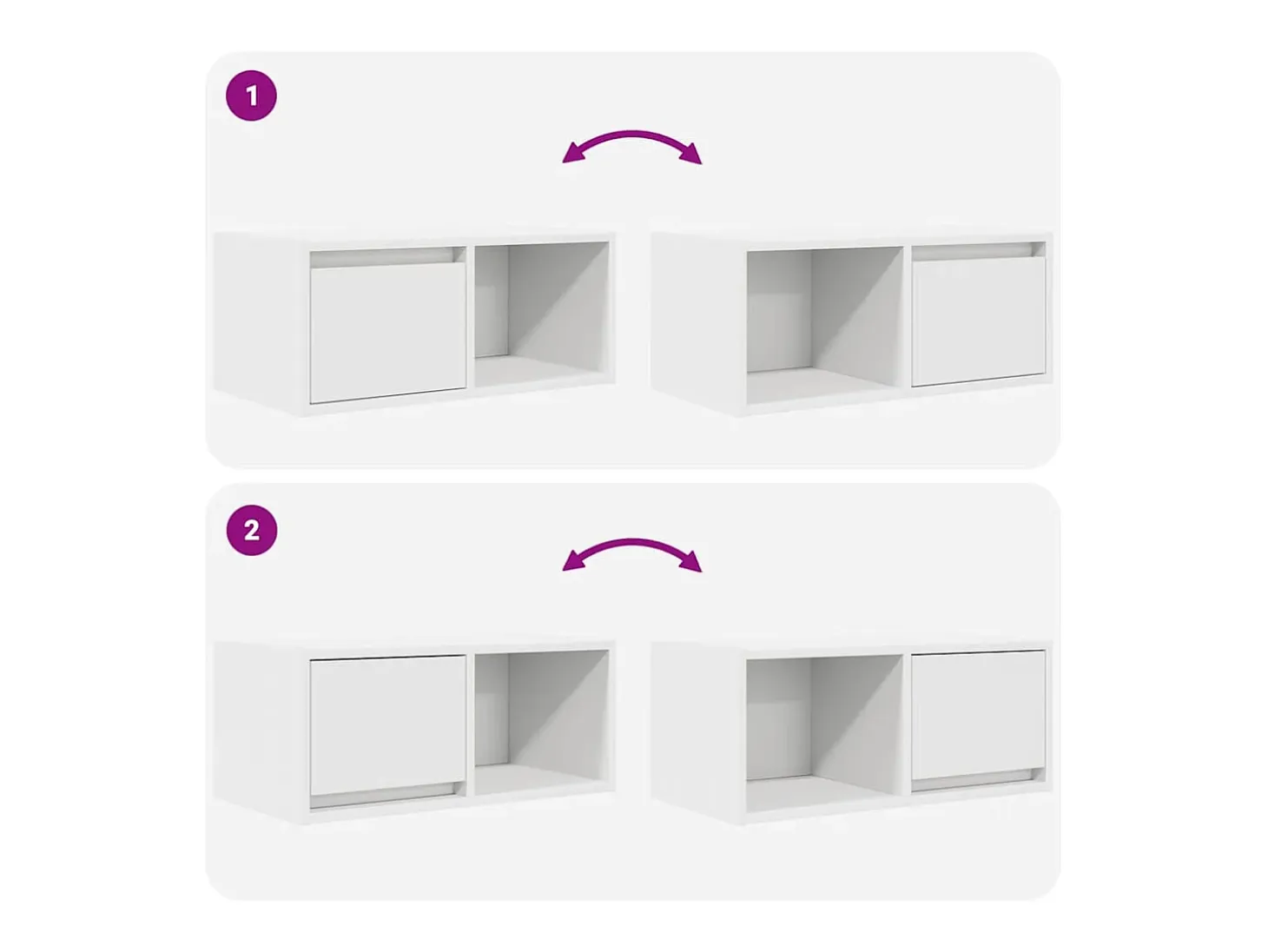 Muebles de TV 2 uds Blanco 60x31x25,5 cm Madera de ingeniería