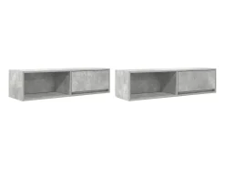 Muebles de TV 2 uds gris hormigón 100x31x25,5 cm