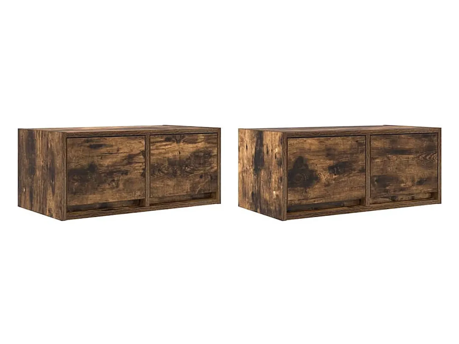 Muebles de TV 2 uds madera ingeniería color roble 60x31x25,5 cm