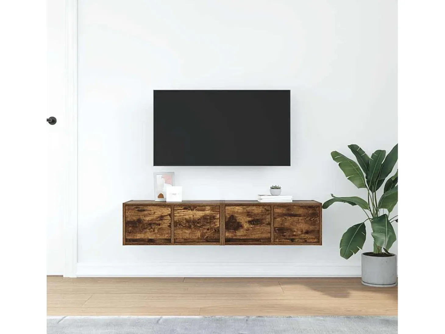 Muebles de TV 2 uds madera ingeniería color roble 60x31x25,5 cm