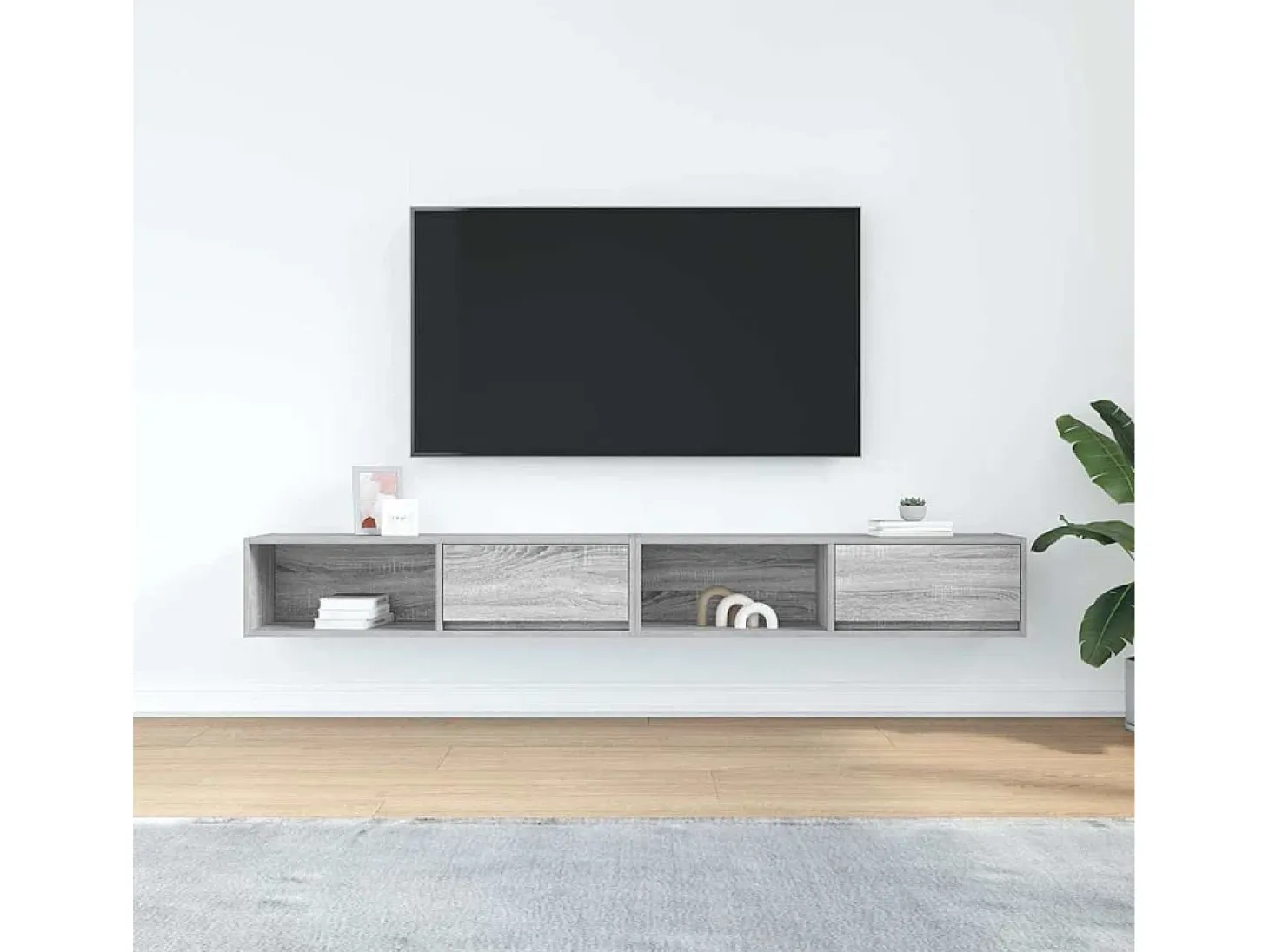 Muebles de TV 2 uds madera ingeniería gris Sonoma 100x31x25,5cm