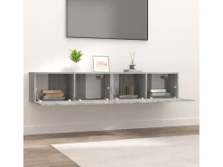 Muebles de TV 2 uds madera ingeniería gris Sonoma 80x30x30 cm ES14828