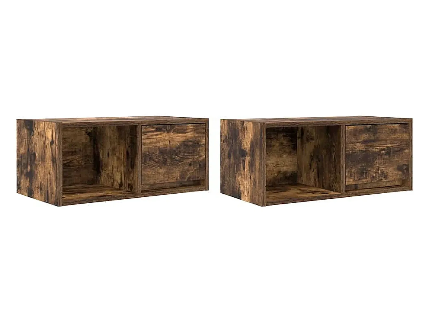 Muebles de TV 2 uds madera ingeniería color roble 60x31x25,5 cm