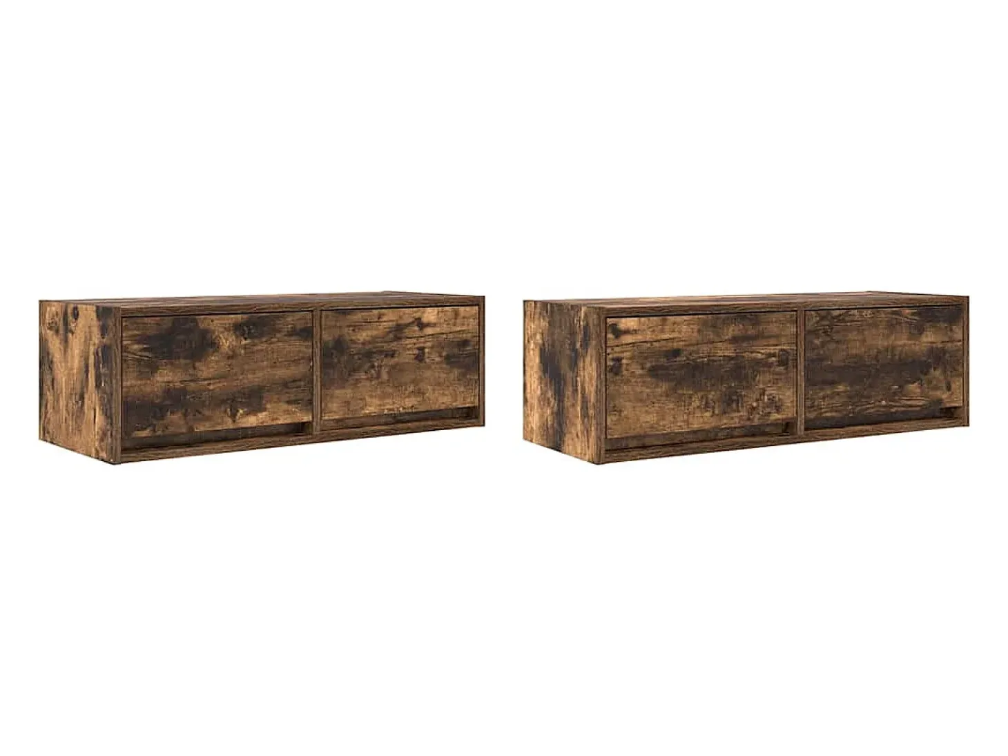 Muebles de TV 2 uds madera ingeniería color roble 80x31x25,5 cm