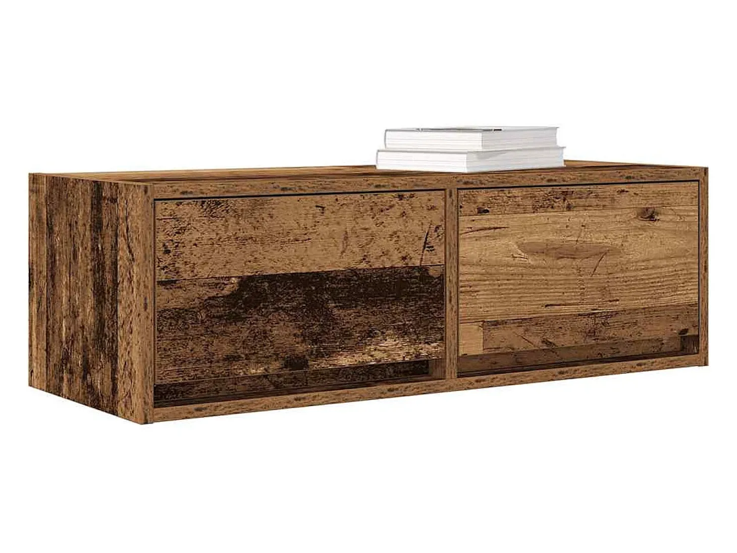 Muebles de TV 2 uds 80x31x25,5 cm Madera ingeniería envejecida