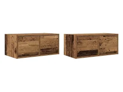 Muebles de TV 2 uds 60x31x25,5 cm Madera ingeniería envejecida