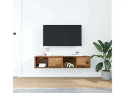 Muebles de TV 2 uds 60x31x25,5 cm Madera ingeniería envejecida