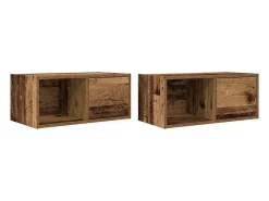 Muebles de TV 2 uds 60x31x25,5 cm Madera ingeniería envejecida