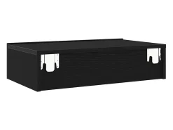 Muebles de TV con luces LED (2 unidades), roble negro, 60 x 35 x 15,5 cm