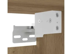 Muebles de TV de pared de 2 piezas, roble artesanal, 30,5x30x30 cm