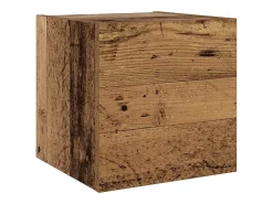 Muebles de TV de pared de 6 piezas, madera vieja, madera de ingeniería
