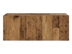 Muebles de TV de pared de 6 piezas, madera vieja, madera de ingeniería