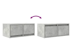 Muebles de TV 2uds madera ingeniería gris hormigón 60x31x25,5cm