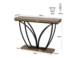 Muebles industriales de 105 cm para detrás del sofá, mesa de consola estrecha y larga para el vestíbulo