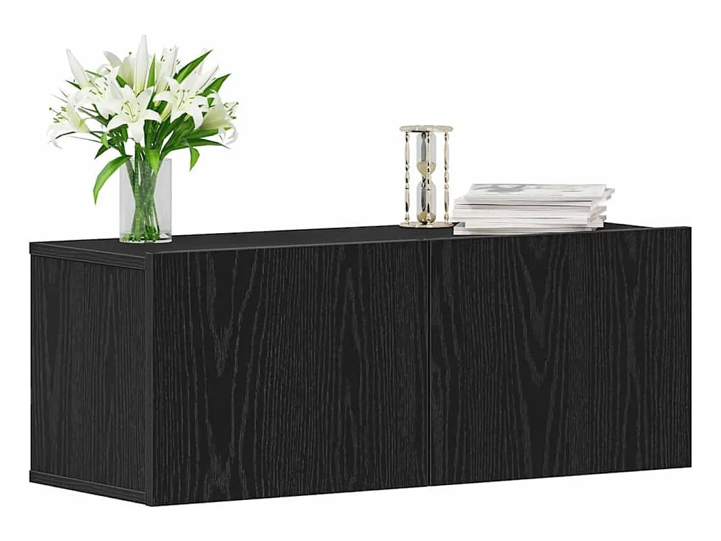 Muebles para TV 2 pcs Roble negro 80 x 30 x 30 cm