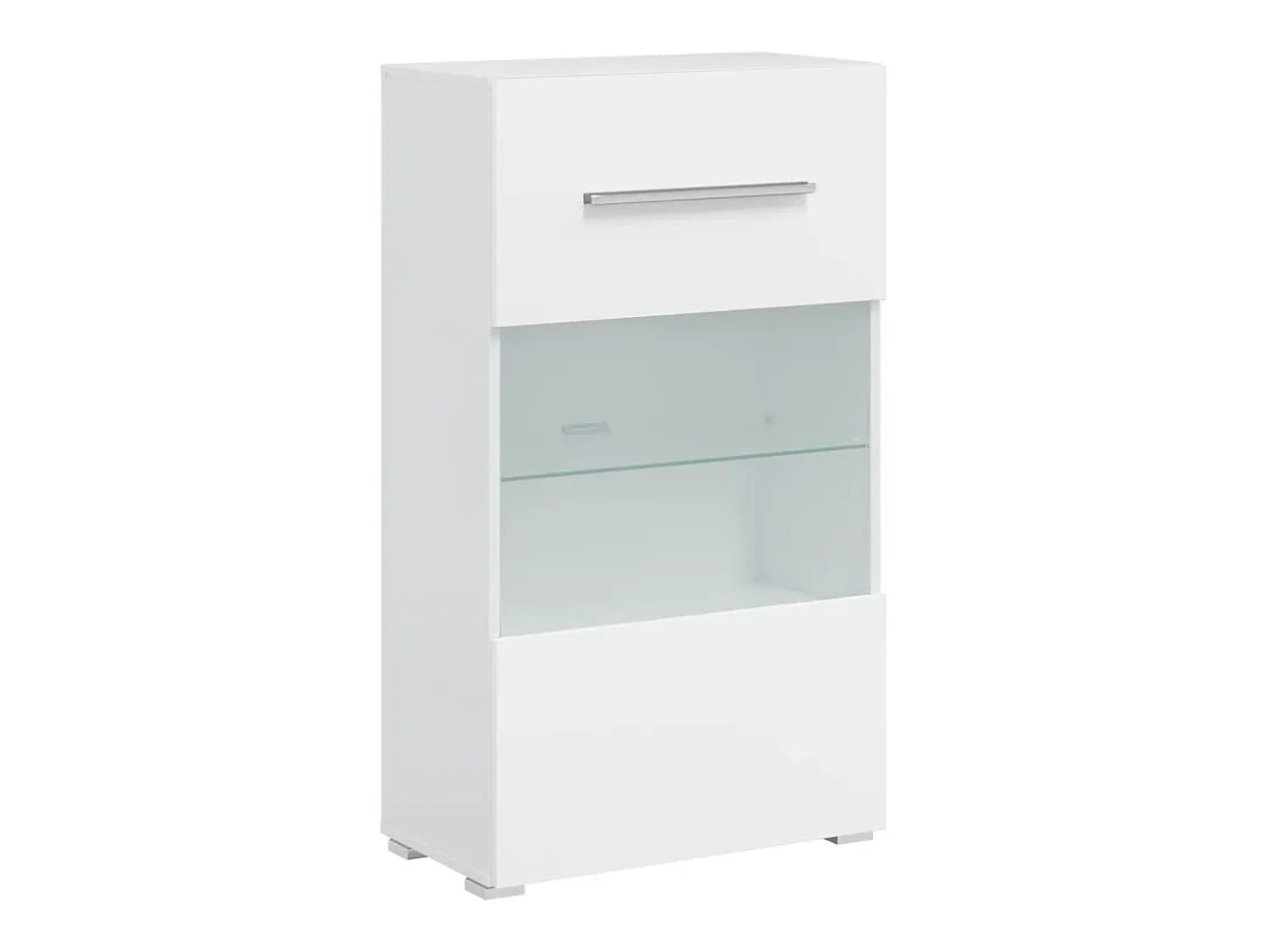 Muebles para TV 5 piezas con iluminación LED blanco mate