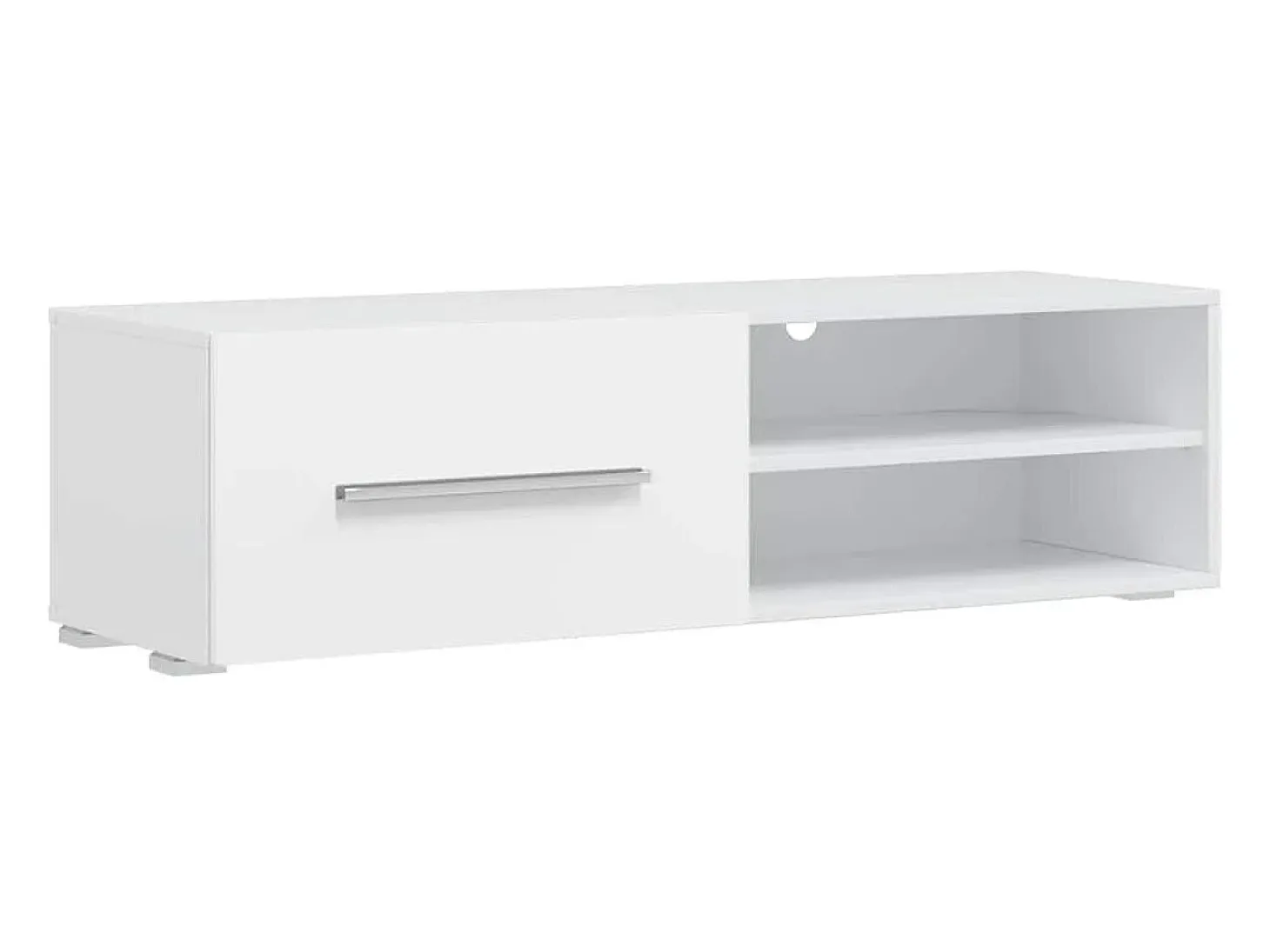 Muebles para TV 5 piezas con iluminación LED blanco mate