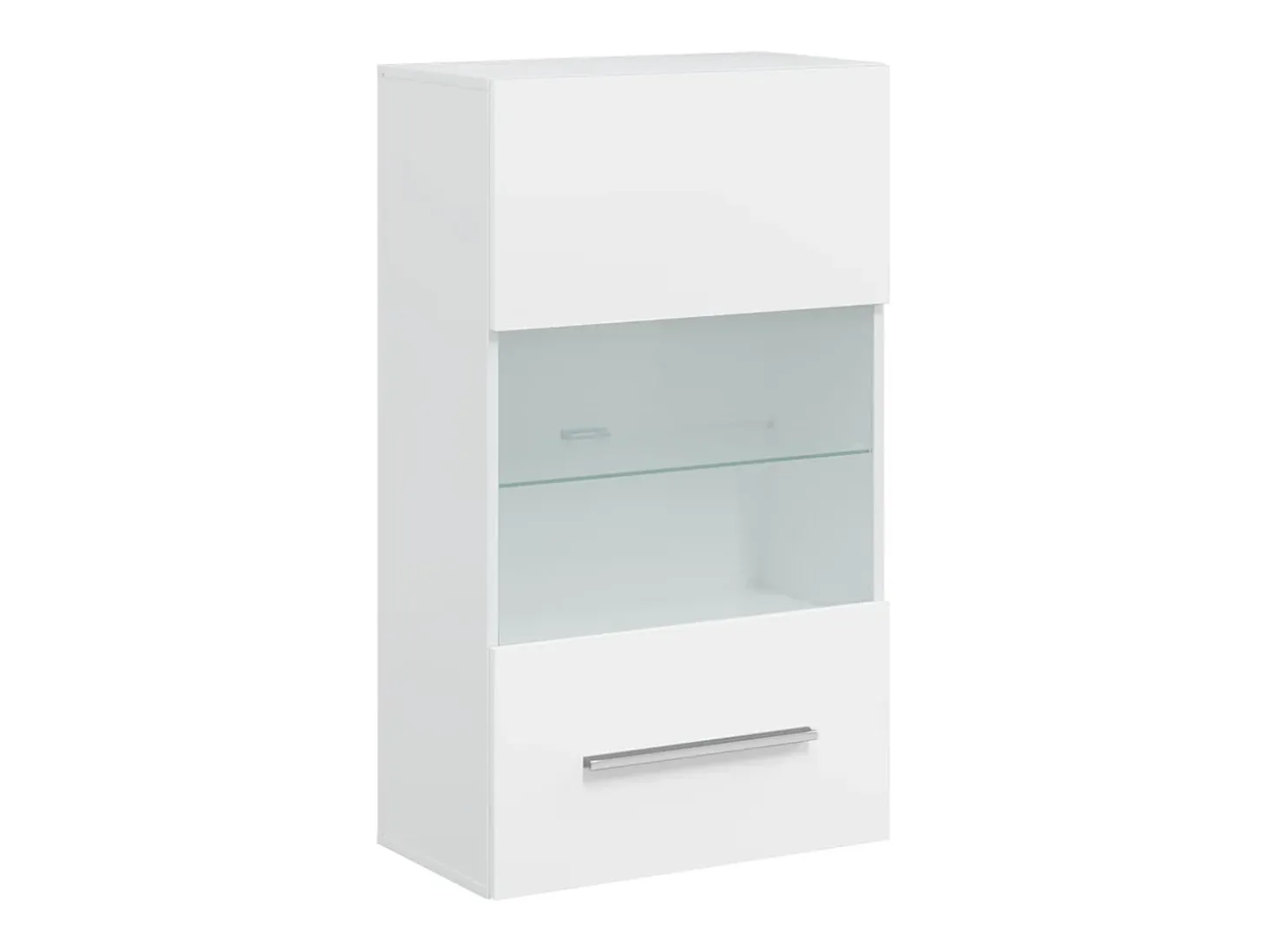 Muebles para TV 5 piezas con iluminación LED blanco mate