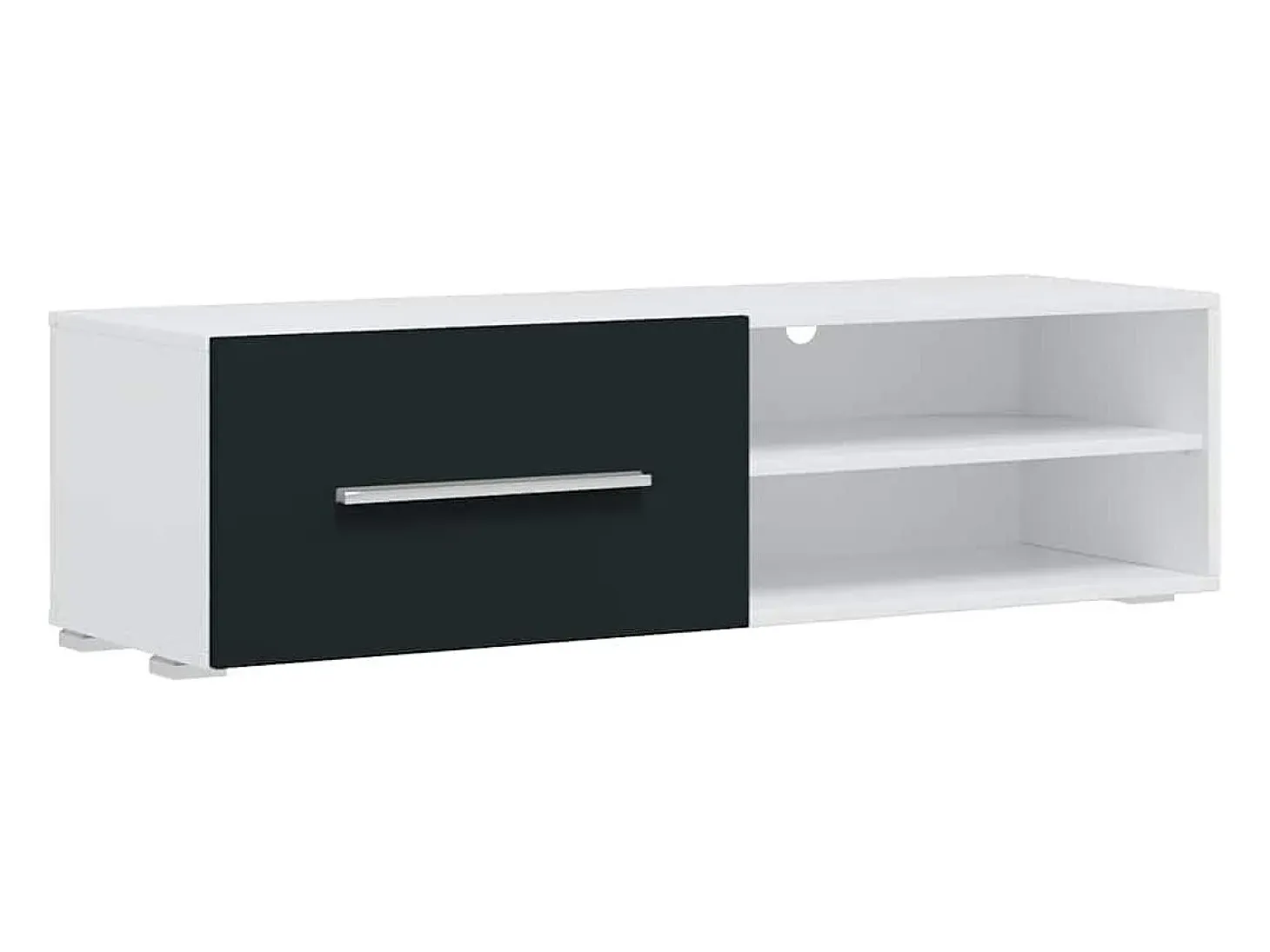 Muebles para TV 5 piezas con iluminación LED índigo mate