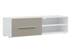 Muebles para TV 5 piezas con iluminación LED gris piedra