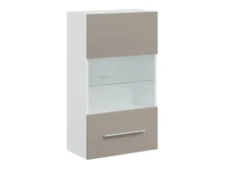 Muebles para TV 5 piezas con iluminación LED gris piedra