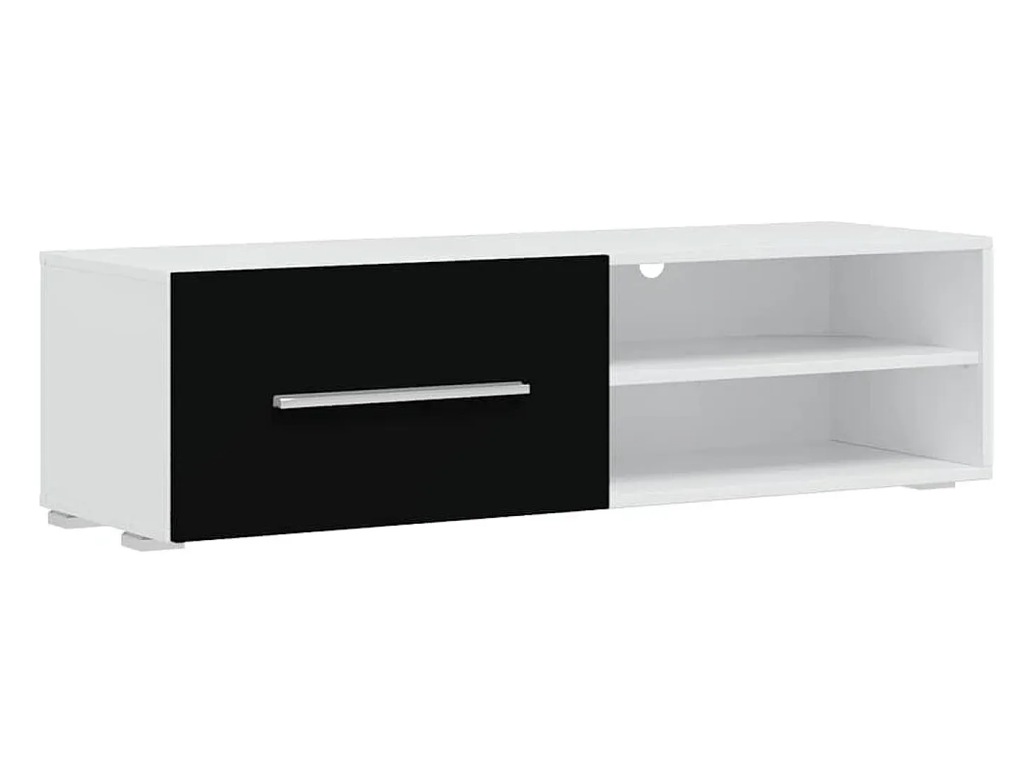 Muebles para TV 5 piezas con iluminación LED negra mate