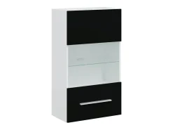 Muebles para TV 5 piezas con iluminación LED negra mate