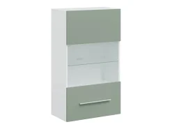 Muebles para TV 5 piezas con iluminación LED verde oliva