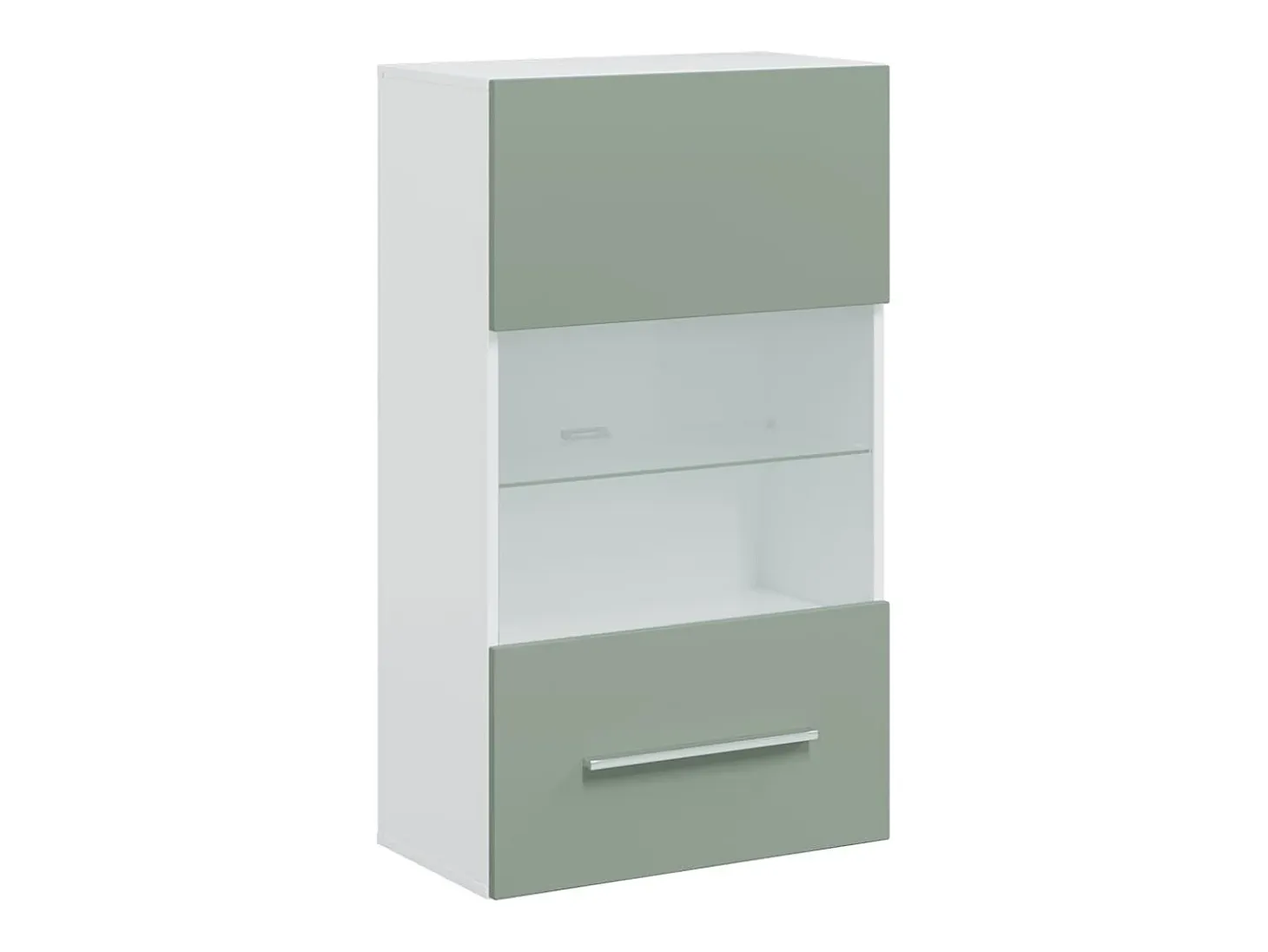 Muebles para TV 5 piezas con iluminación LED verde oliva
