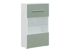 Muebles para TV 5 piezas con iluminación LED verde oliva