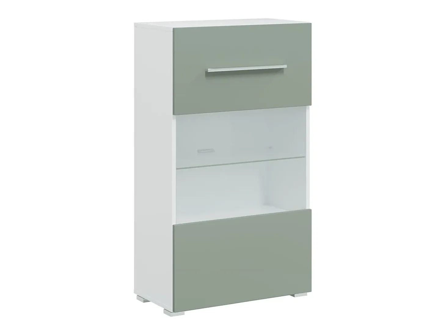 Muebles para TV 5 piezas con iluminación LED verde oliva