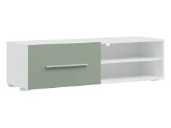Muebles para TV 5 piezas con iluminación LED verde oliva