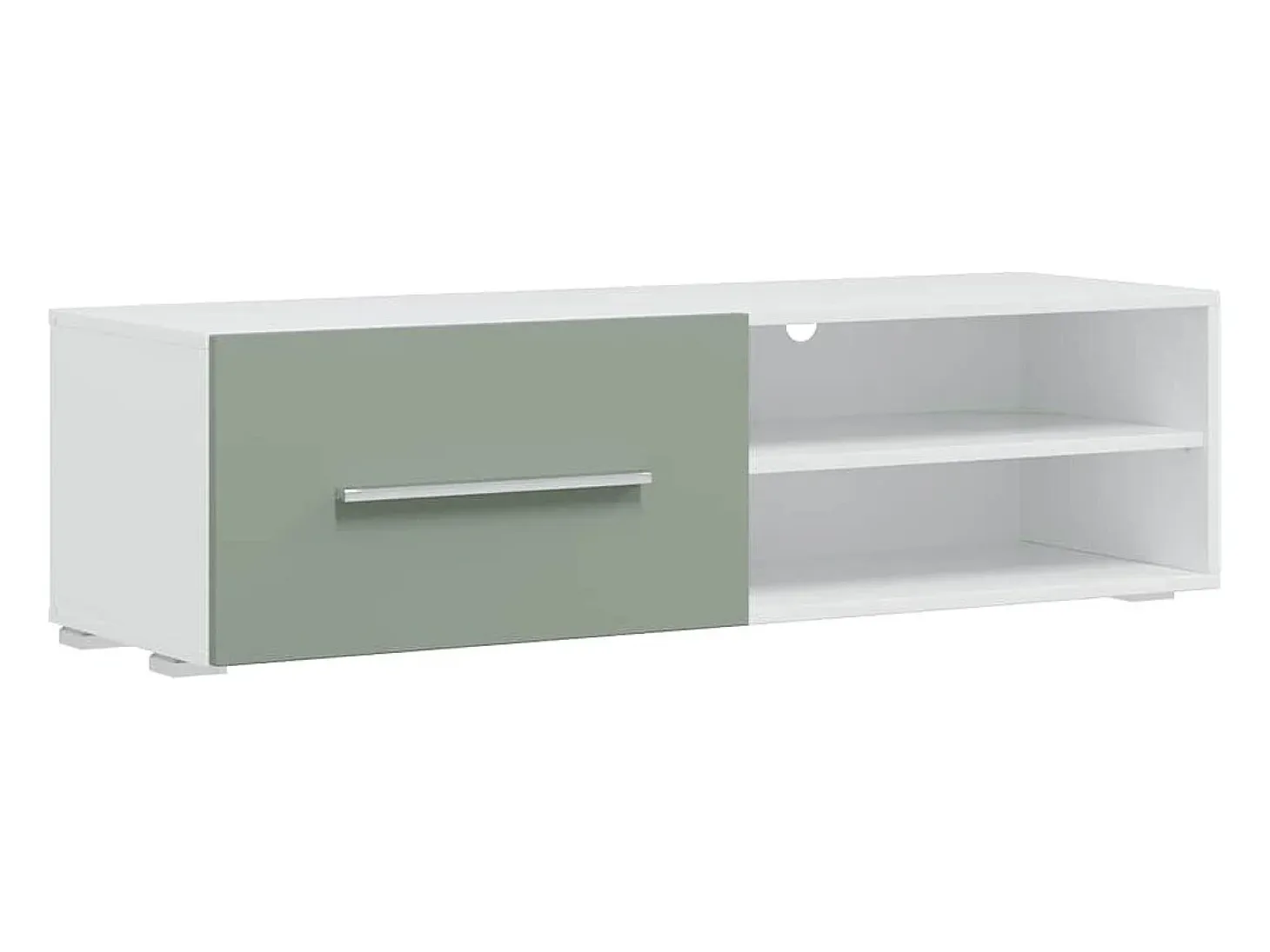 Muebles para TV 5 piezas con iluminación LED verde oliva