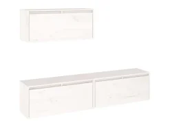 Muebles para TV 3 piezas madera maciza de pino blanco ES92200