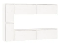 Muebles para TV 6 piezas madera maciza de pino blanco ES40538