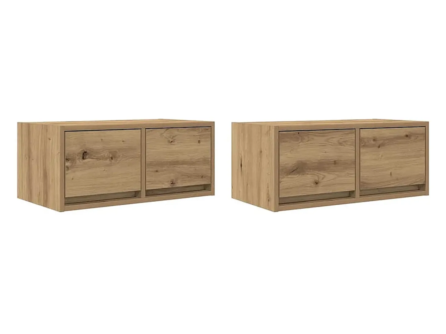 Muebles para TV 2 uds madera roble artisan 60x31x25,5 cm