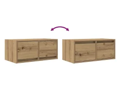 Muebles para TV 2 uds madera roble artisan 60x31x25,5 cm