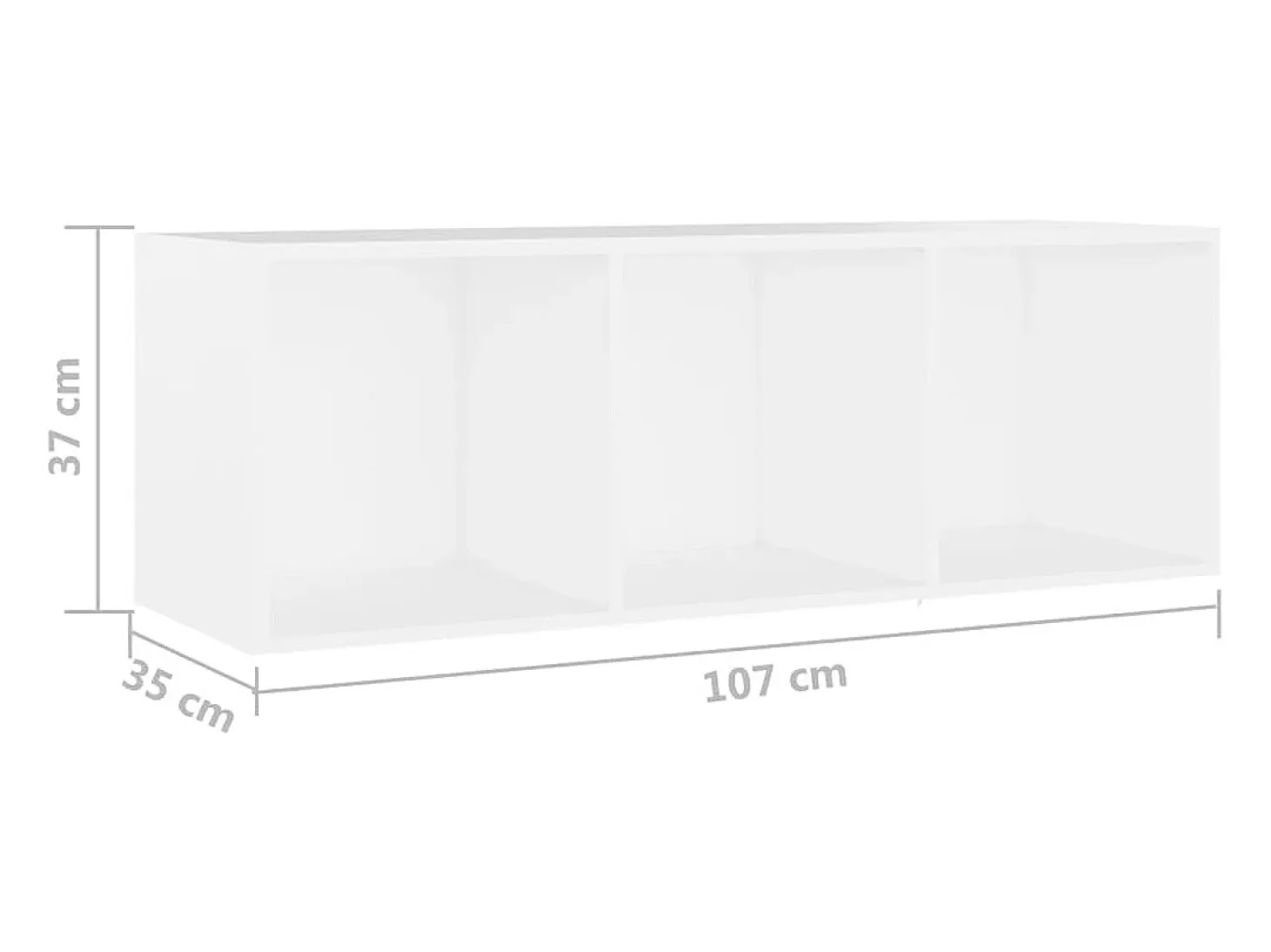 Muebles para TV 4 uds madera contrachapada blanco 107x35x37 cm