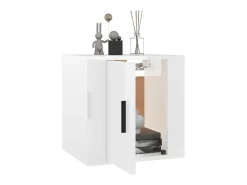 Muebles para TV de pared 2 uds blanco brillante 40x34,5x40 cm ES86346