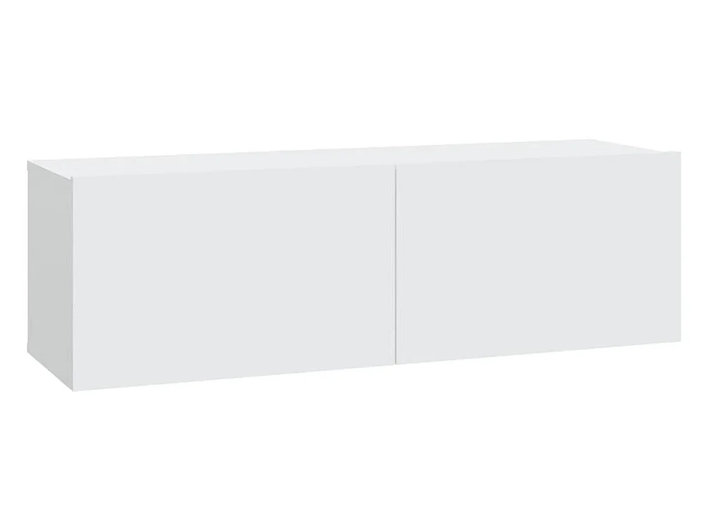 Muebles TV de pared 2 uds madera ingeniería blanco 100x30x30 cm ES33738