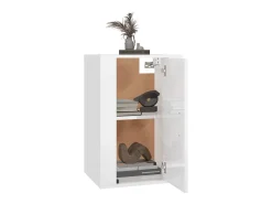 Murk Mueble para TV de pared blanco brillante 40x34,5x60 cm