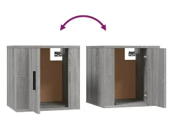 Murk Mueble para TV de pared gris Sonoma 40x34,5x40 cm