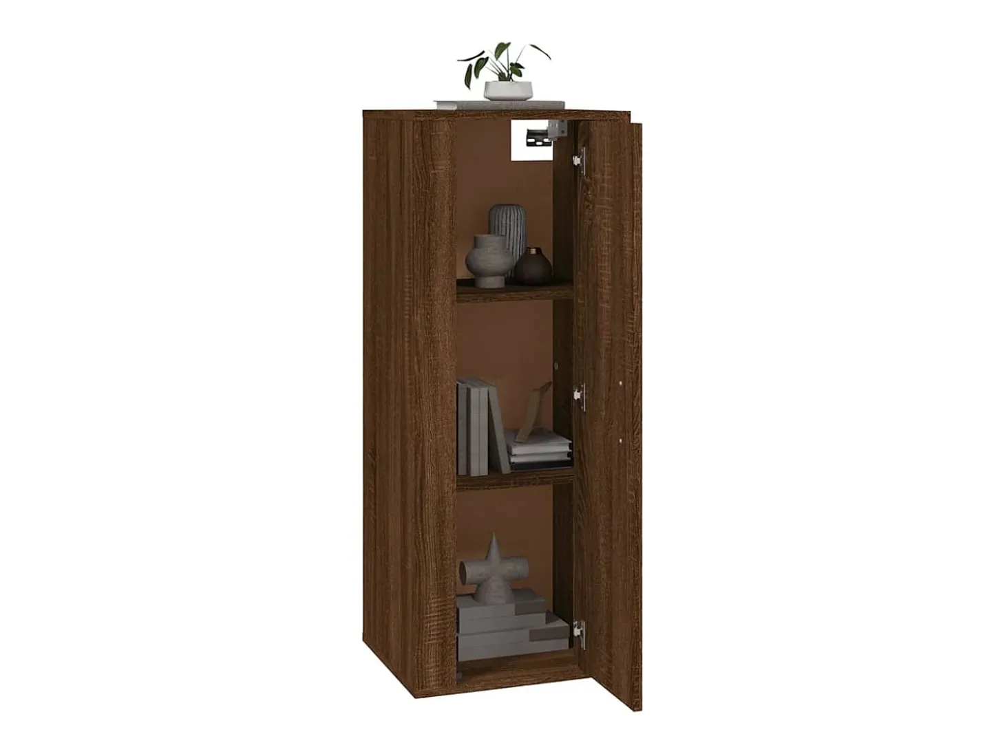 Murk Mueble para TV de pared roble marrón 40x34,5x100 cm