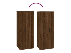 Murk Mueble para TV de pared roble marrón 40x34,5x100 cm