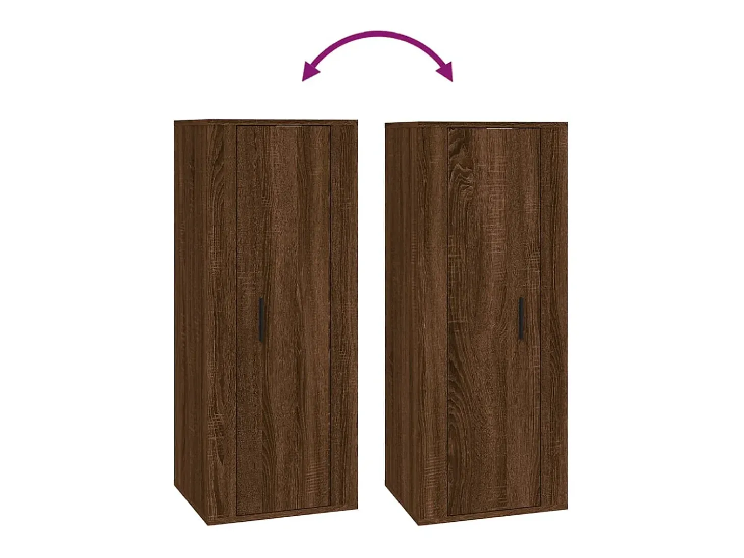 Murk Mueble para TV de pared roble marrón 40x34,5x100 cm