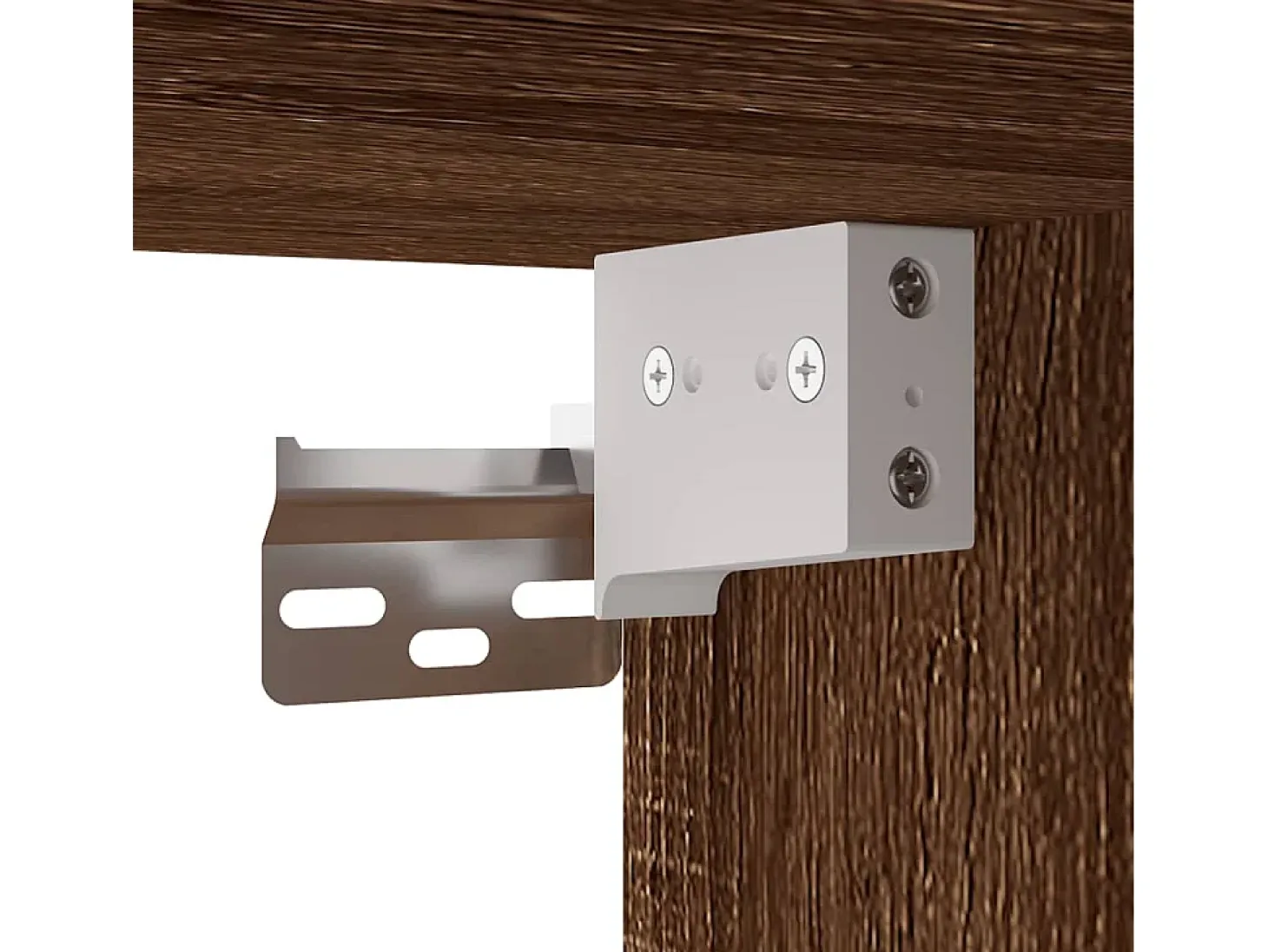 Murk Mueble para TV de pared roble marrón 57x34,5x40 cm