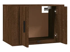 Murk Mueble para TV de pared roble marrón 57x34,5x40 cm