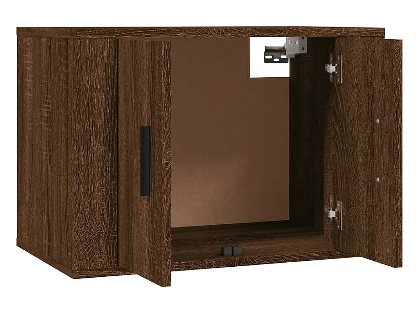 Murk Mueble para TV de pared roble marrón 57x34,5x40 cm