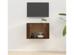 Murk Mueble para TV de pared roble marrón 57x34,5x40 cm