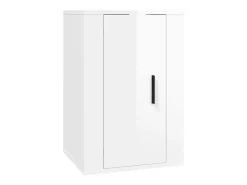 Murk Muebles para TV de pared 2 uds blanco brillante 40x34,5x60 cm